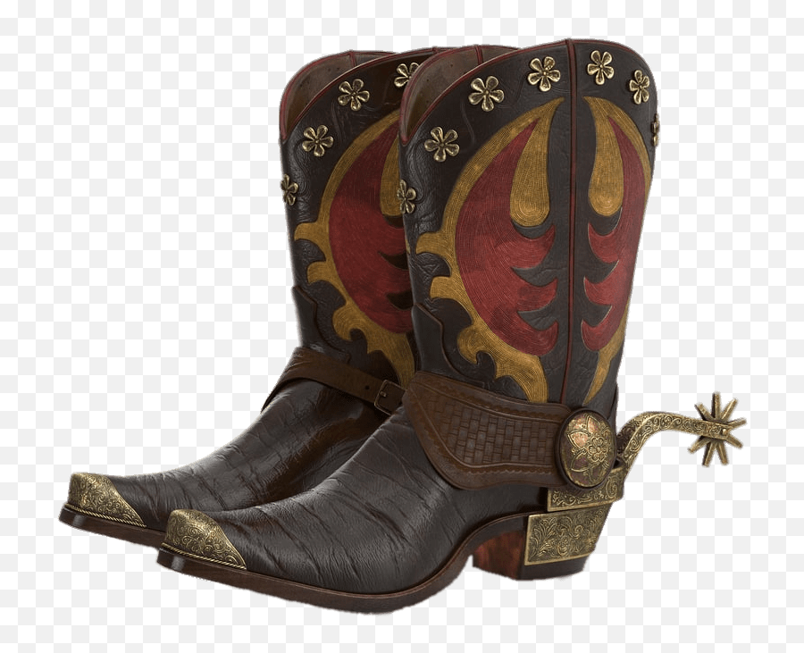 Cowboy Boots With Spurs Transparent Png - Western Boots,Spurs Png