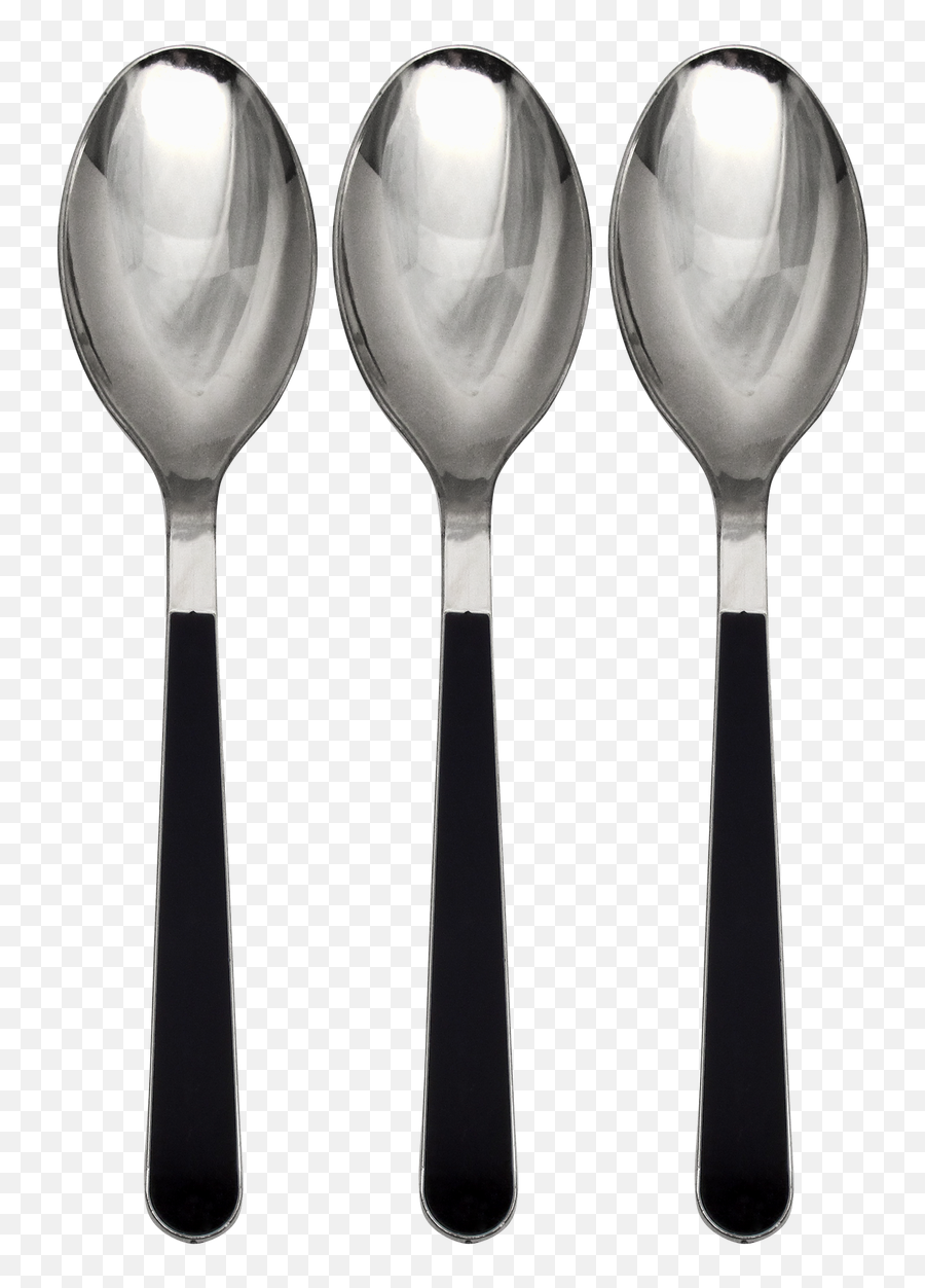 Decor Duo Polished Black - Silver Plastic Spoons 20 Per Pkg Spoon Png,Plastic Spoon Png