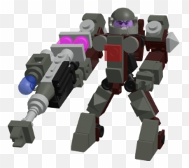 Proffesor Fire - blast Military Robot Full Size PNG Mecha