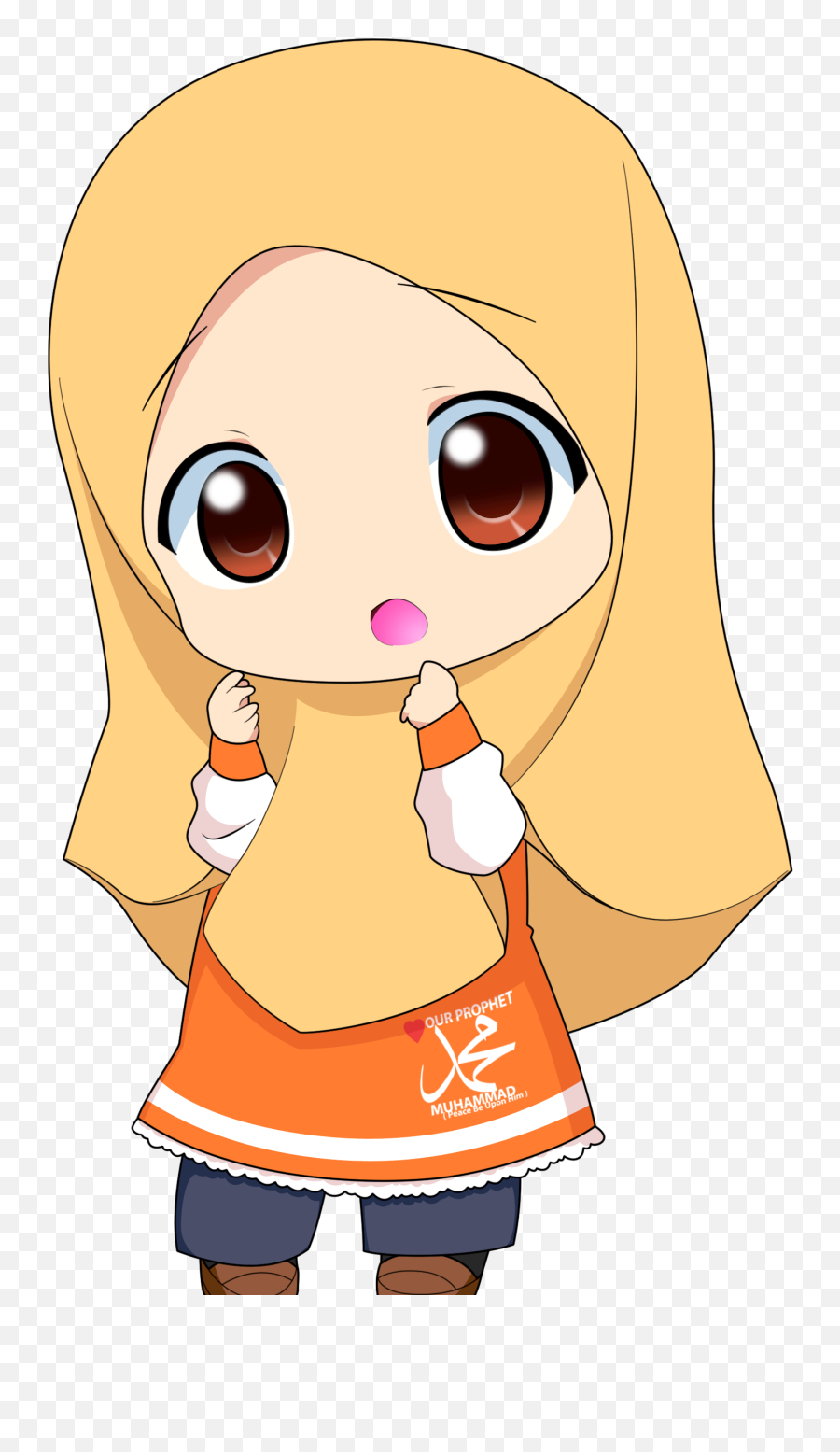Best Images About Anime Muslim - Anime Chibi Girl Hijab Png,Muslim Png
