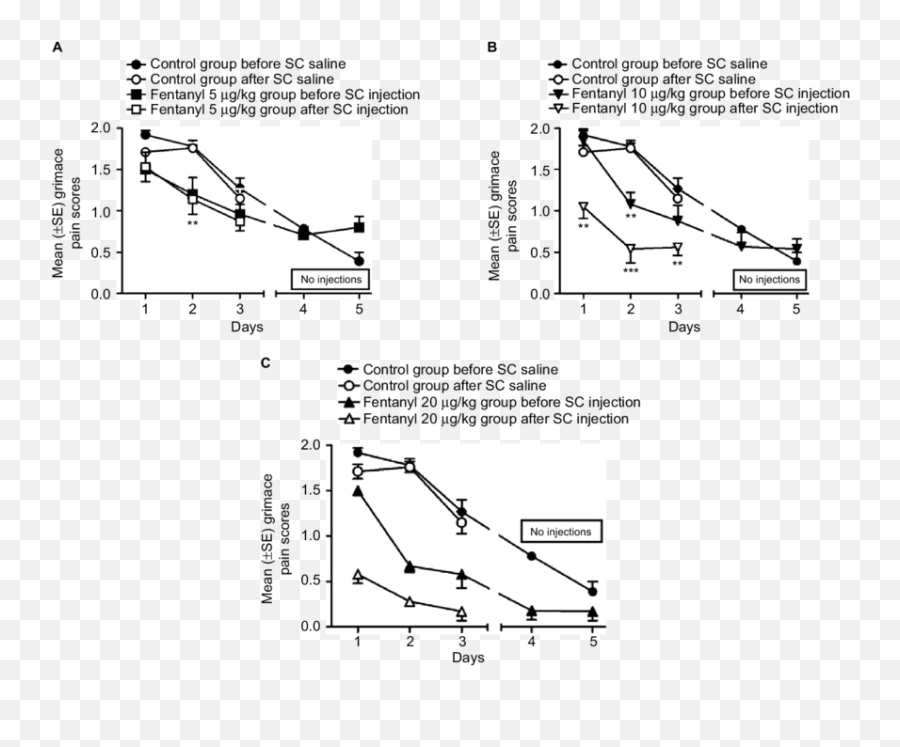 Saline And Fentanyl Treatment Groups - Diagram Png,Grimace Png