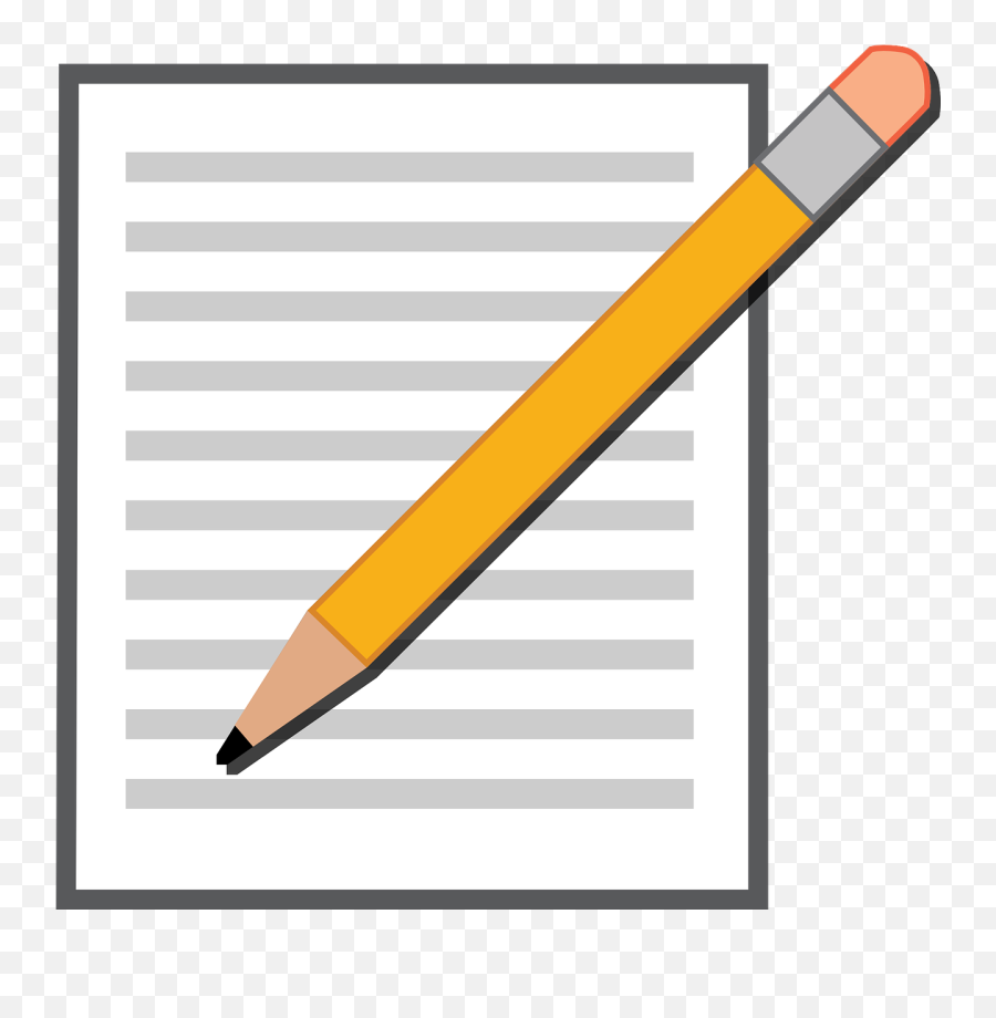 Paper Pencil Writing - Pencil Png,Lined Paper Png