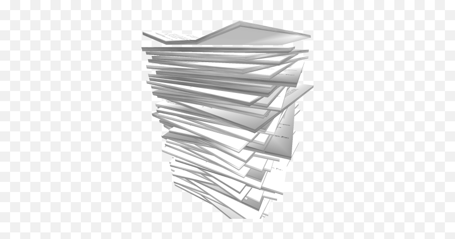 Stack Of Paper Mesh - Roblox Document Png,Stack Of Papers Png