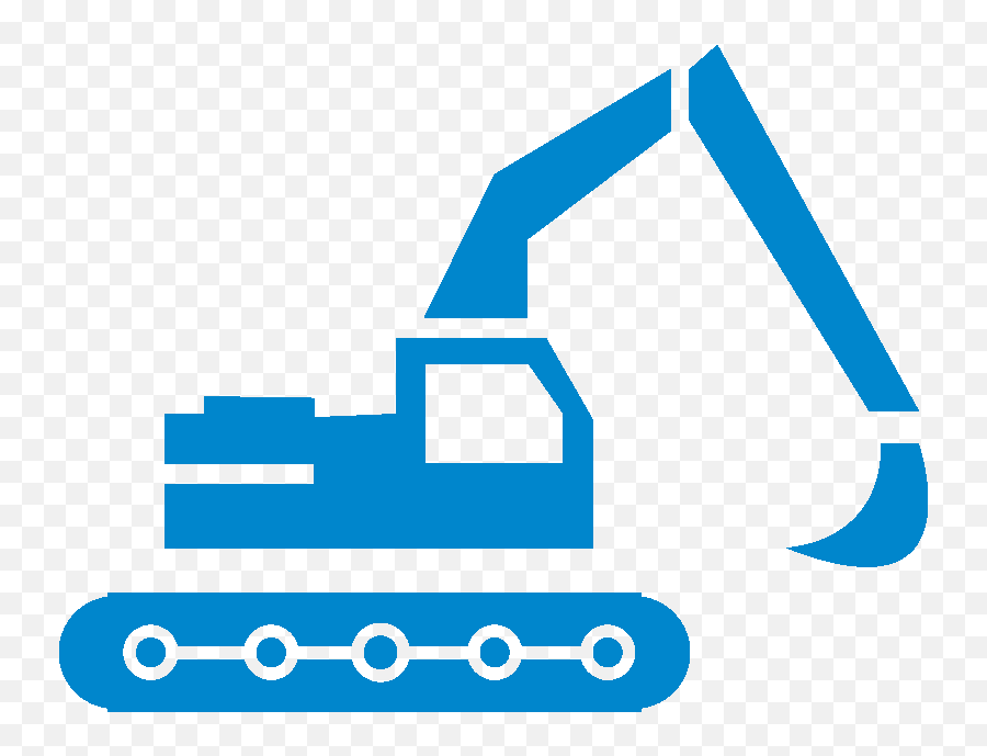 Construction - Backhoe Clip Art Png,Excavator Logo