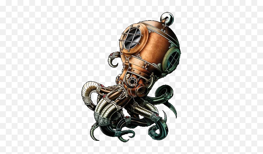 Squid - Steampunk Octopus Tattoo Png,Squid Png