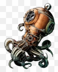 Squid - Steampunk Octopus Tattoo Png,Squid Png