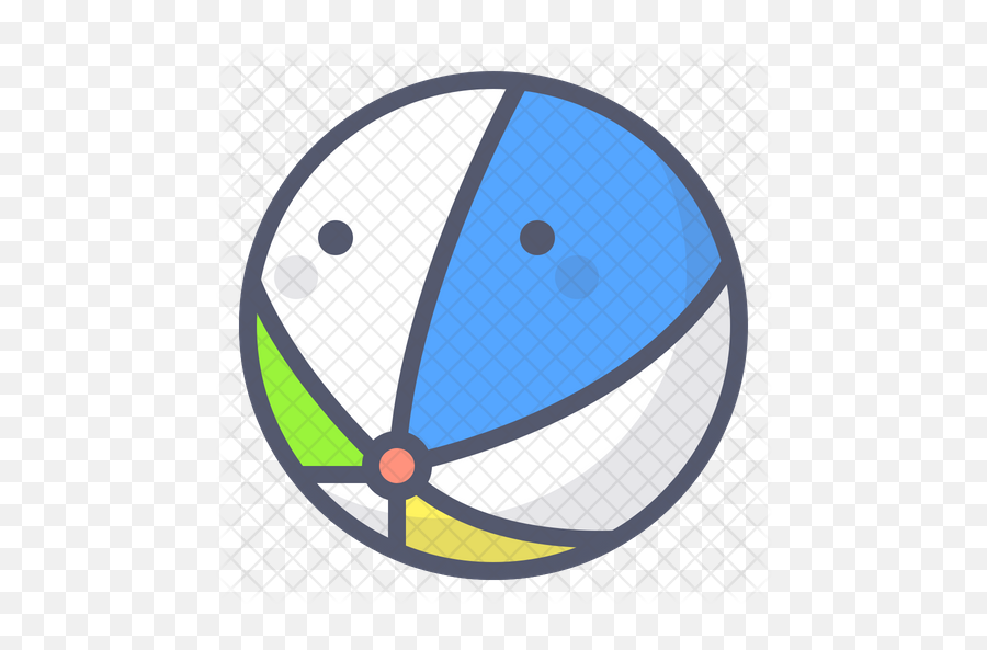 Beachball Icon Of Colored Outline Style - Peace And Love Png,Beachball Png