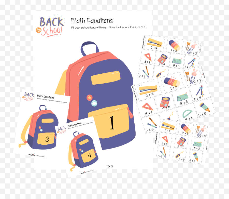 Back To School Math Equations Activity - Language Png,Math Equations Png