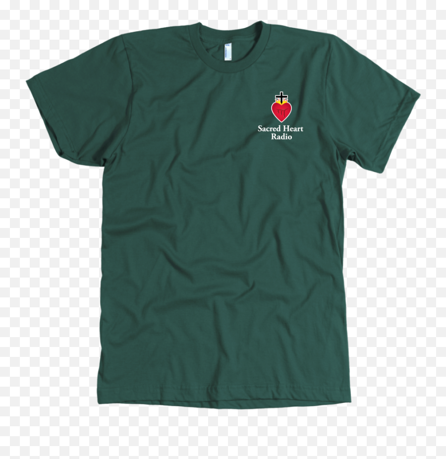 Sacred Heart Radio Mens T - Shirt Small Logo Slim Fit Ngabi Clan In Buganda Png,I Heart Radio Logo