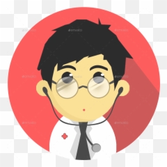 Professional Flat Icon - Doctor Image Png