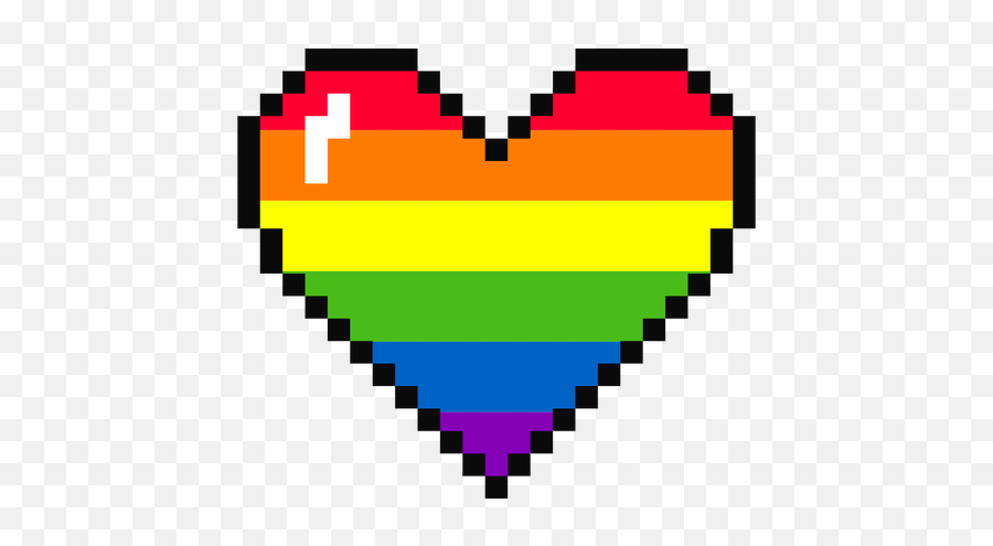 Rainbow Pixel Heart Element - Transparent Png U0026 Svg Vector File Rainbow Heart Pixel Art,Transparent Rainbow Png