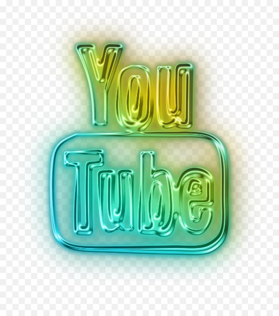 Download Youtube Logo 2010 Neon Led - Logo De Youtube Led Neon Png,Blue Youtube Logo