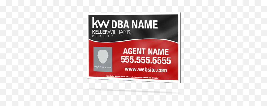 Keller Wiliams Real Estate Signs - Horizontal Png,Real Estate Sign Png