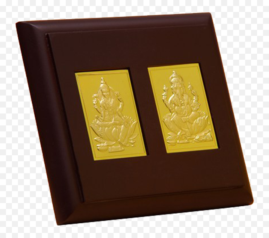 Download Table Lakshmiji Ganeshji - Picture Frame Png,Gold Rectangle Png