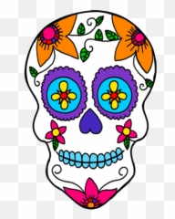Day Of The Dead Clipart Female Skull - Sugar Skull Mask Day Of The Dead Clipart Png,Skull Mask Png