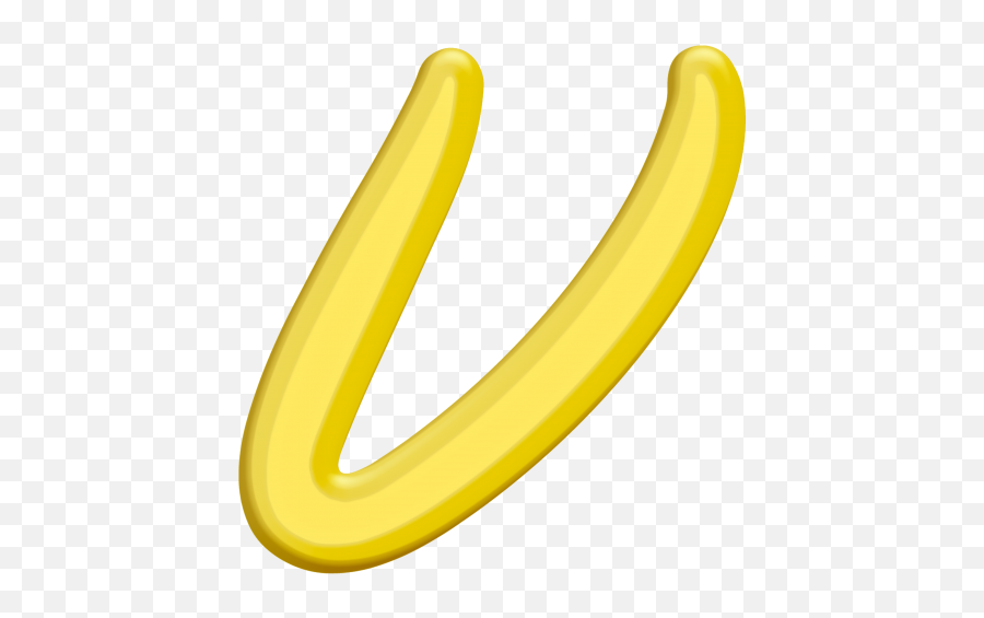 Download Hd Banana Style Letter V Transparent Png Image - Ripe Banana,Letter V Png