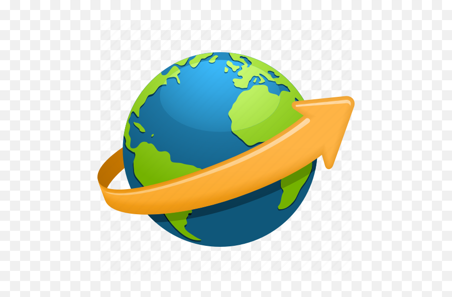 Arrow Earth Globe Planet Travel Icon - Earth Environment Png,Around The World Png