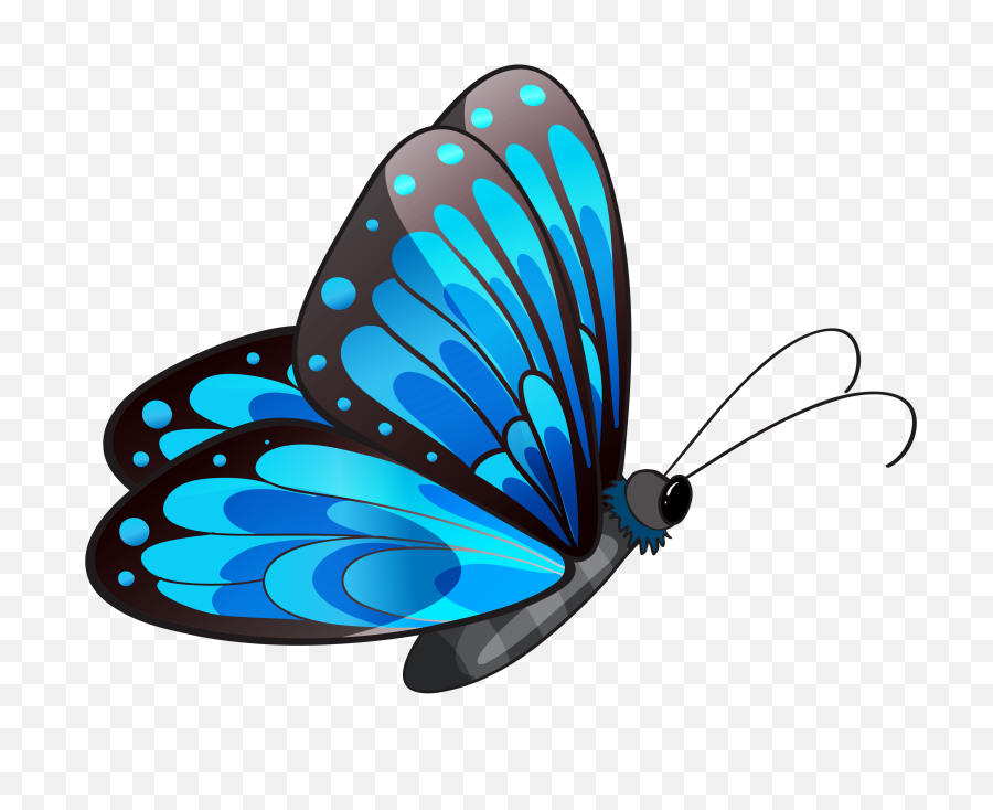 Transparent Blue Butterfly Png Clipart - Transparent Background Butterfly Clipart,Butterfly Transparent
