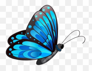 Transparent Blue Butterfly Png Clipart - Background