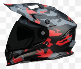 Z1r Range Helmet - Camo Red Large Motorcycle png