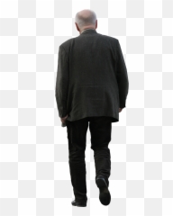 Walking Old Man - 2d Cutout People Png,Old Man Png