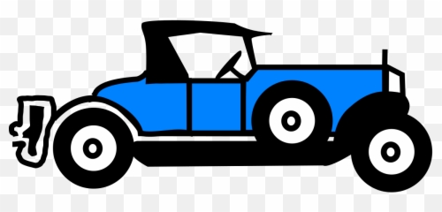 Blue Old Car - png