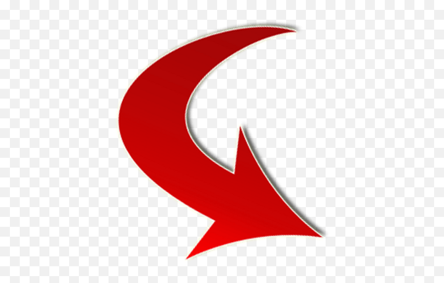Curved Red Arrow Png Picture - Arrow Png For Thumbnail,Clickbait Arrow Transparent