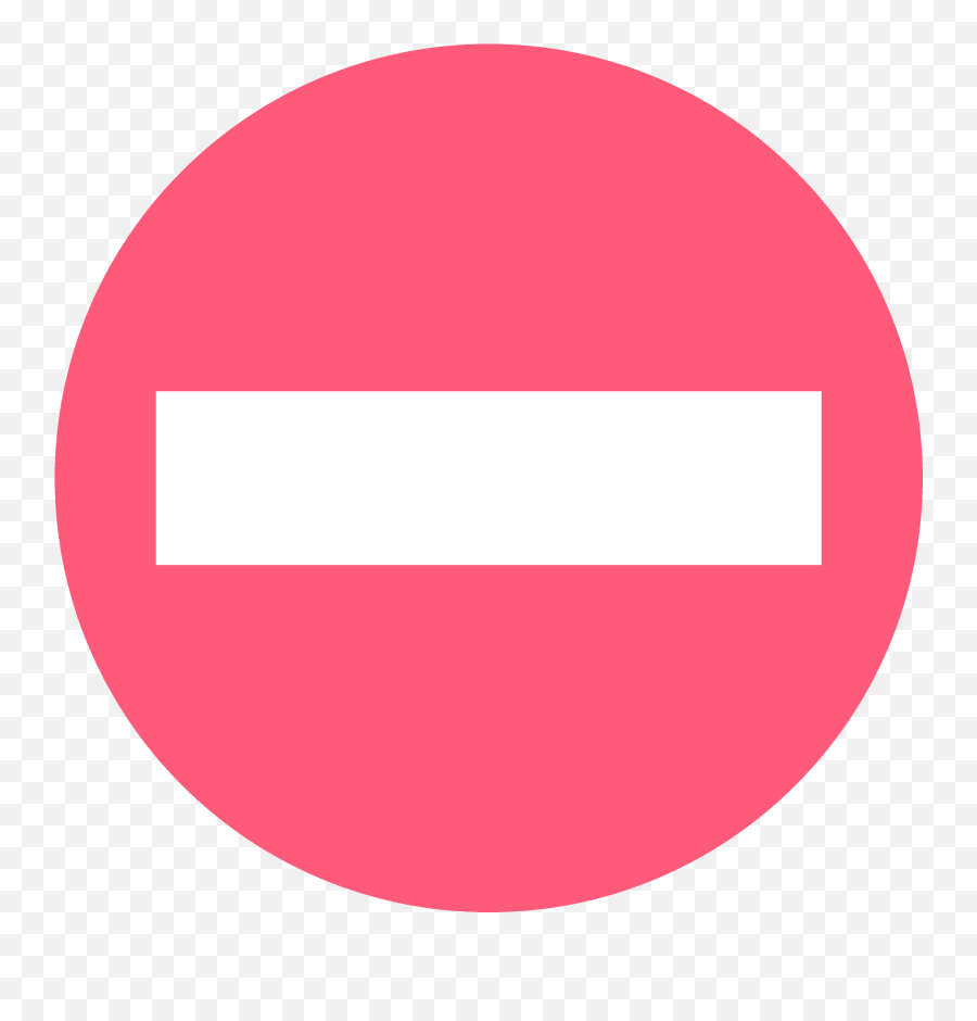 No Entry Emoji Clipart Free Download Transparent Png - Pink No Entry,No Entry Icon