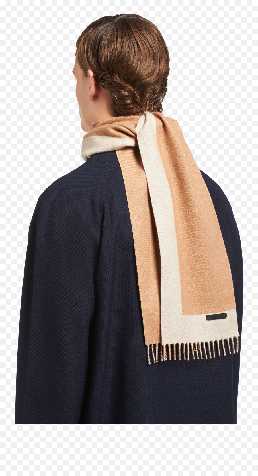 Camel Brown Two - Tone Intarsia Cashmere Scarf Prada For Men Png,Scarf Icon