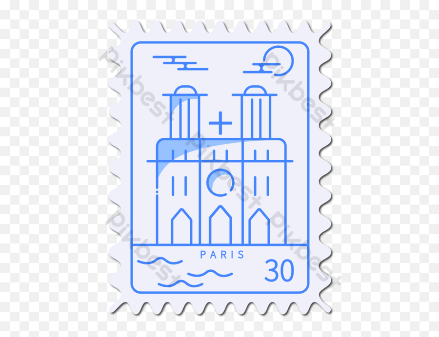 World Tourism Notre Dame Cathedral Commemorative Stamp - Ilustraciones Con Leyendas Históricas En Venezuela Png,Tourism Icon Vector