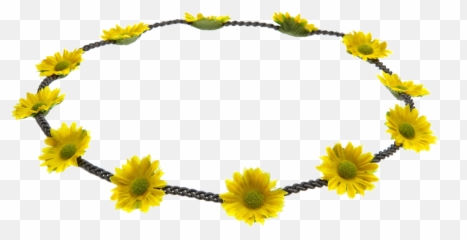 Daisy Chain Transparent Flowers - png