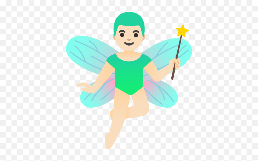 U200d Man Fairy Light Skin Tone Emoji Png Icon