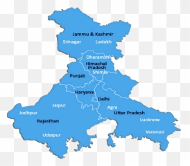 North India Tourism - North India Map Png,India Map Png