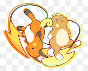 Moon Pikachu Raichu Alola Art - Pokemon Raichu And Alolan Raichu Png,Raichu Png