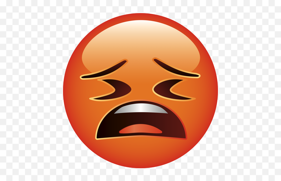 Emoji U2013 The Official Brand Tired Face Variant Orange - Circle Png,Tired Emoji Png