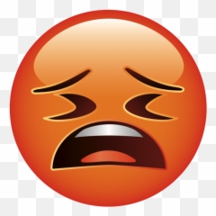 Emoji U2013 The Official Brand Tired Face Variant Orange - Circle png