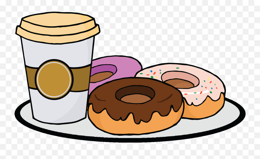 Coffee And Donuts Clipart Free Download - Coffee And Donuts Png,Coffee Clipart Transparent Background