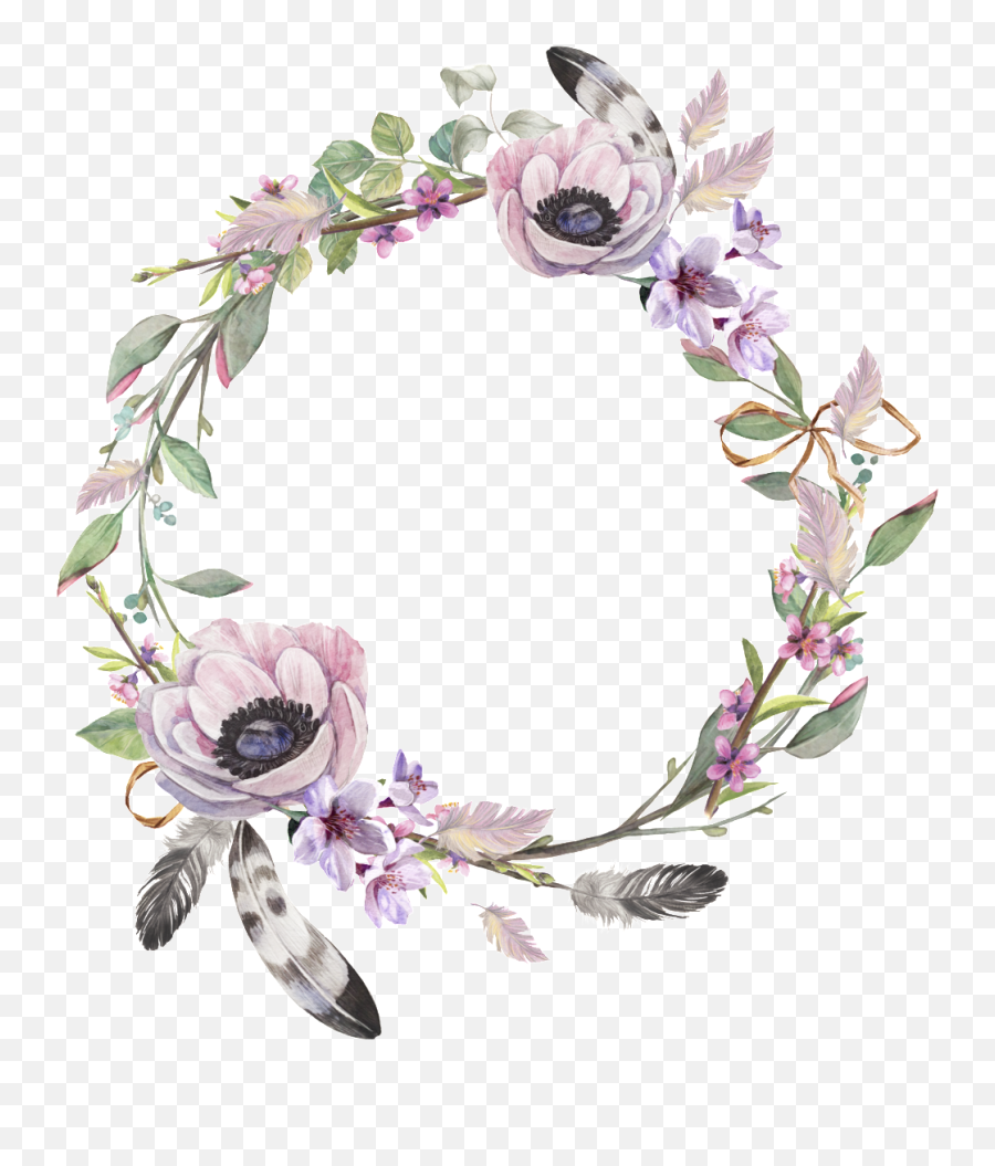 Round Elegant Flower Transparent - Transparent Background Png,Flower Border Transparent Background