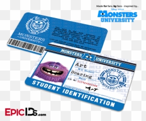 Monsters University Cosplay Student Id Card - Art Id png