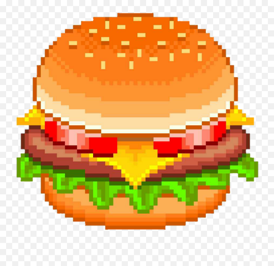 Download King Art Food Cheeseburger Fast Burger Hamburger Hq - Pixel Art Burger Png,Hamburger Png