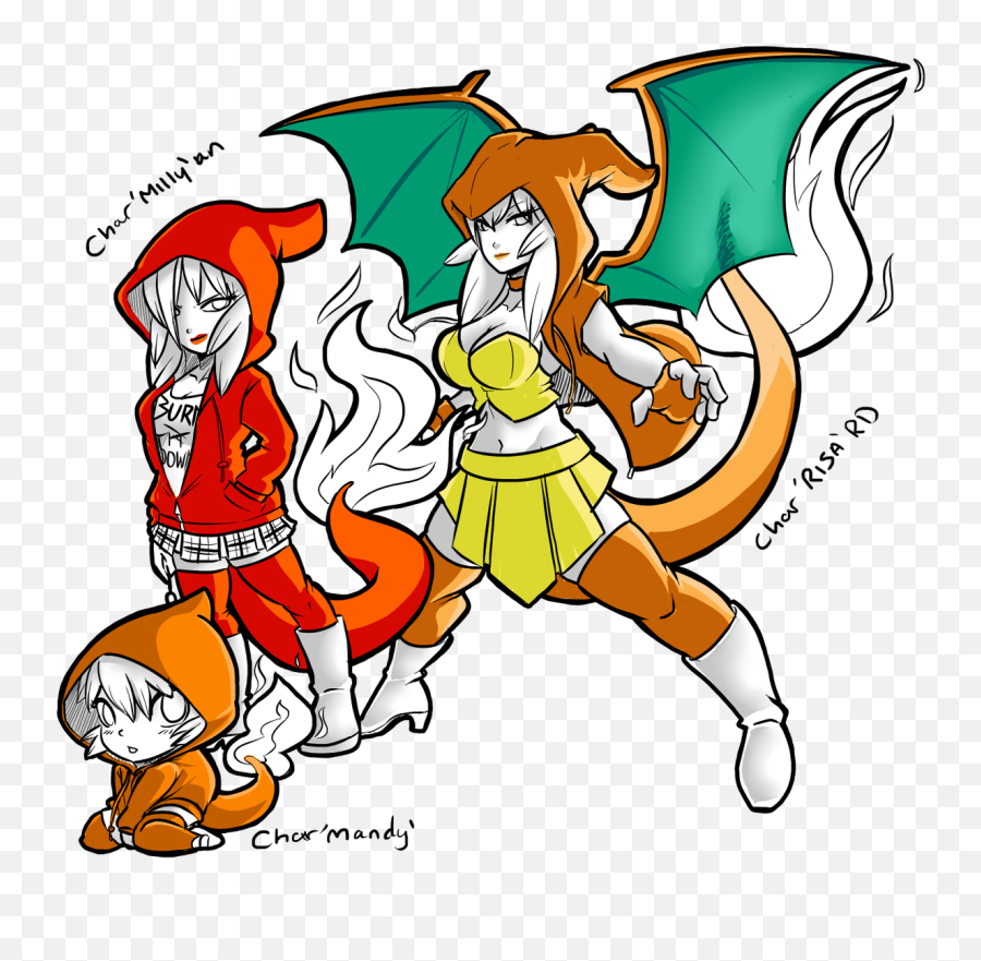 Download Hd Pokemon Charmander Charmeleon Charizard Gijinka - Pokemon Charmeleon X Charizard Png,Charmander Transparent