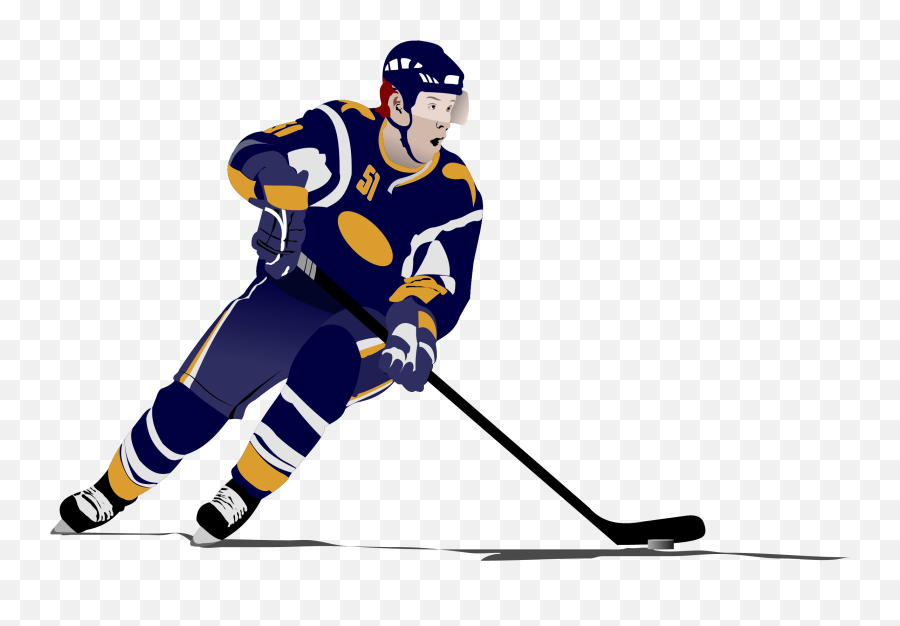 Download Hd Vector Transparent Library Ice Hockey Stick - Clipart Of Hockey Players Png,Hockey Png