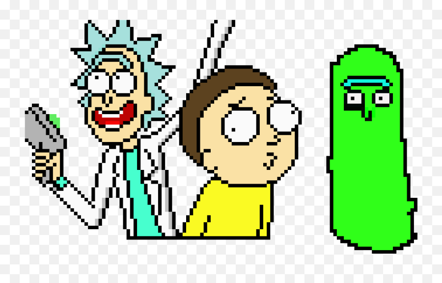 Rick And Morty Pixel Art - Gallery Of Arts And Crafts Rick And Morty Pixel Art Png,Pickle Rick Face Png