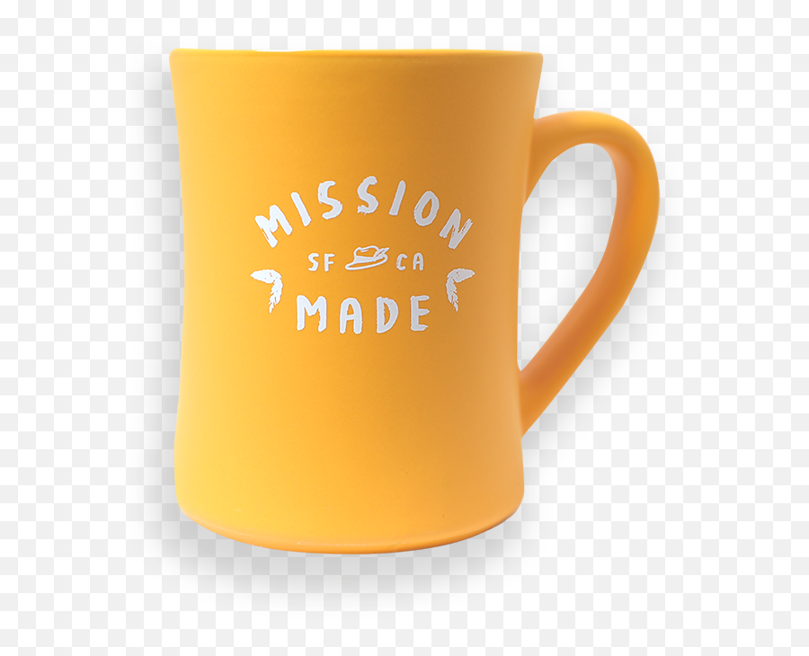 Yellow Ceramic Mug - Merchandise Gifts Philz Coffee White Cup Yellow Logo Png,Mug Transparent