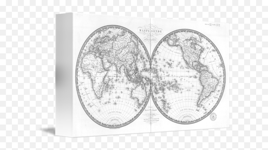 Black And White World Map By Alleycatshirts Zazzle - Circle Png,World Map Black And White Png