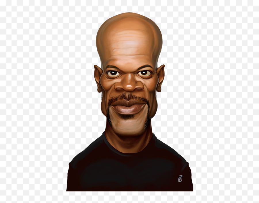 Samuel L Jackson By Rob Snow - Caricature Png,Samuel L Jackson Png