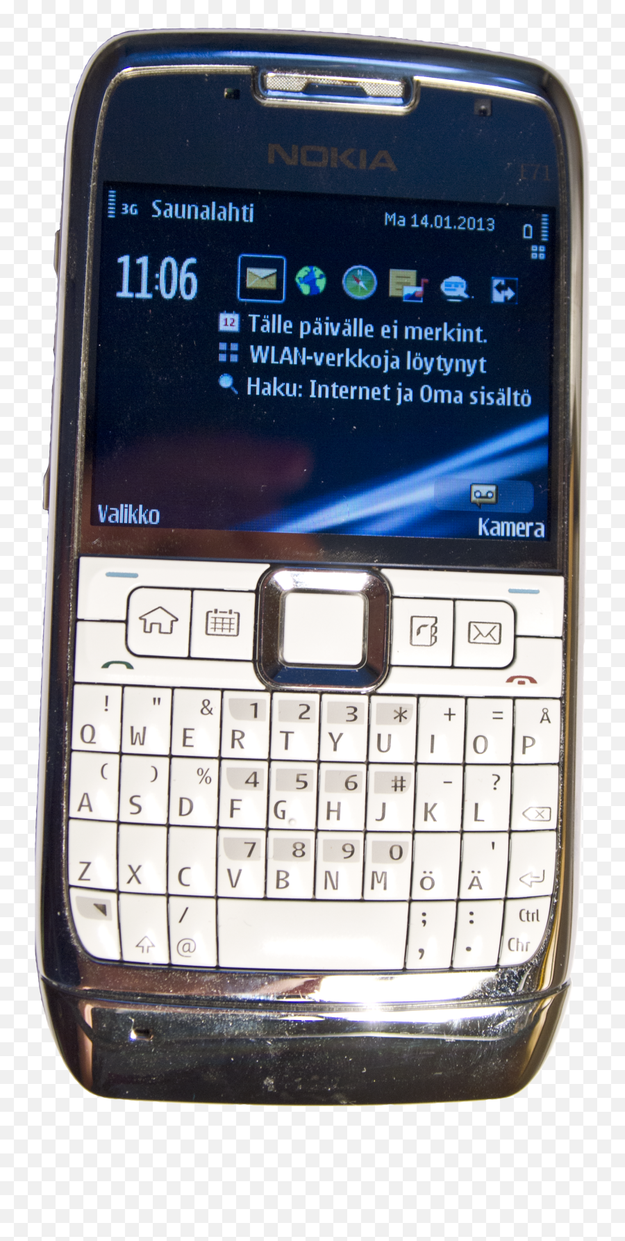Nokia E71 Phone - Nokia E71 Dual Sim 2013 Png,Blue Phone Png