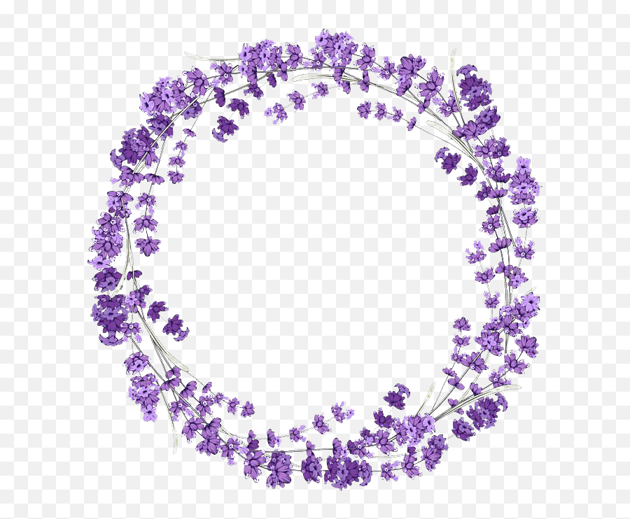Lilac Wreath Transparent Image - Purple Flower Circle Png,Wreath Transparent