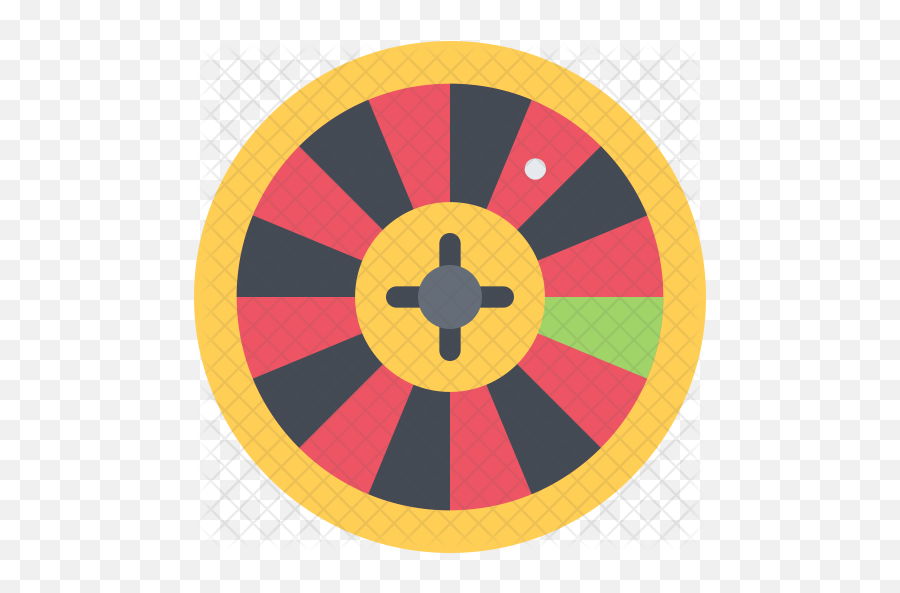 Casino Roulette Icon Of Flat Style - Roulette Png,Roulette Png