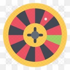 Casino Roulette Icon Of Flat Style - Roulette Png,Roulette Png